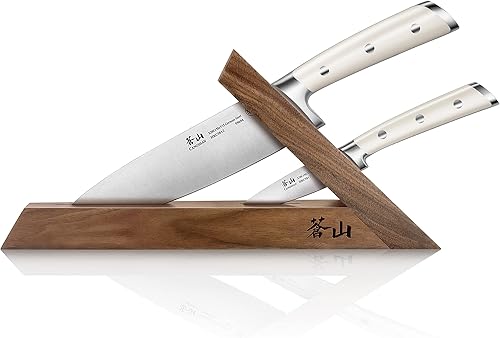 Cangshan Serie S1 1026023 Juego de bloques de cuchillos Tai forjados de acero alemán de 3 piezas