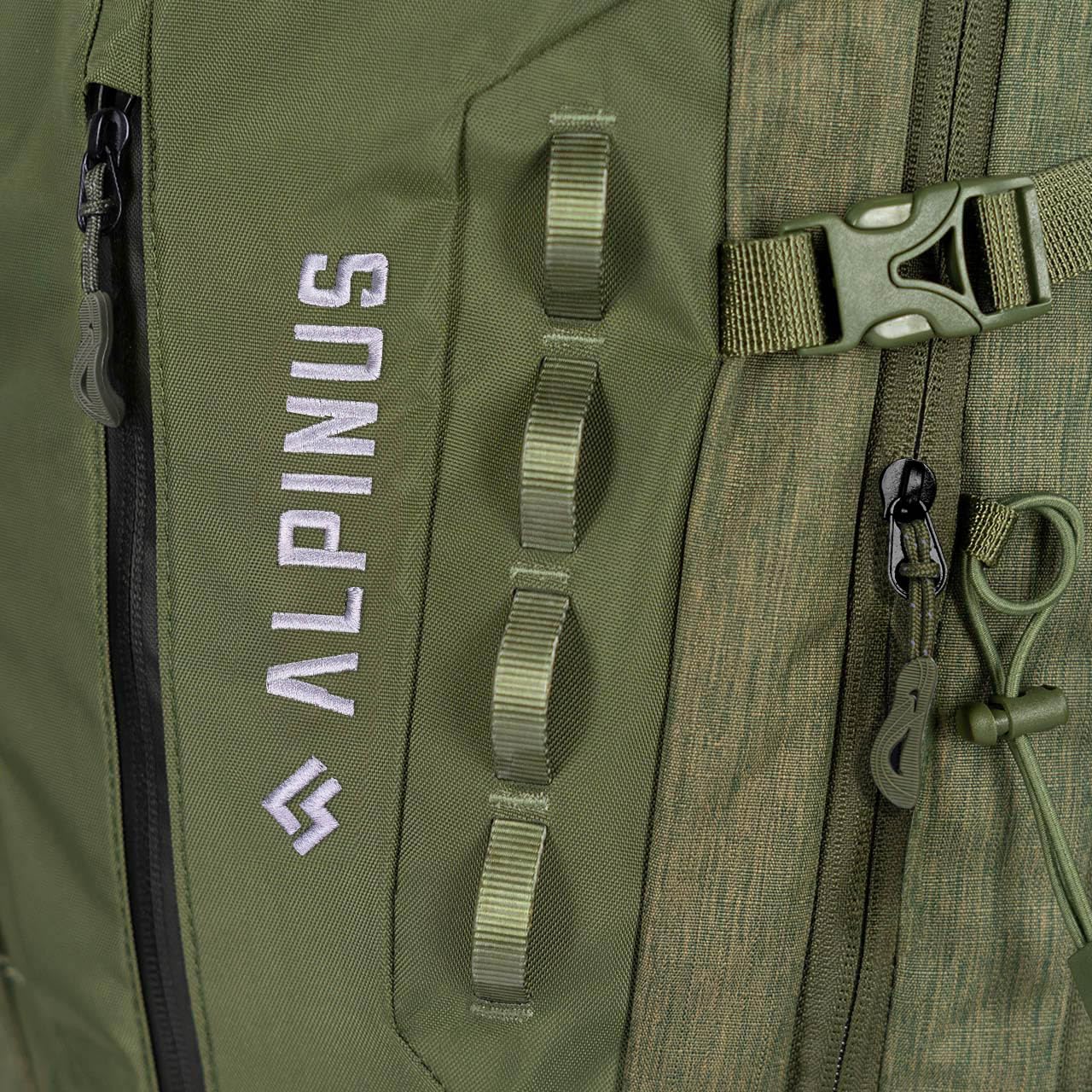 Alpinus - Plecak turystyczny Otway 40 L, plecak sportowy i outdoorowy, trekkingowy o solidnych, wodoodpornych właściwościach, ergonomicznie uformowany - oliwkowy