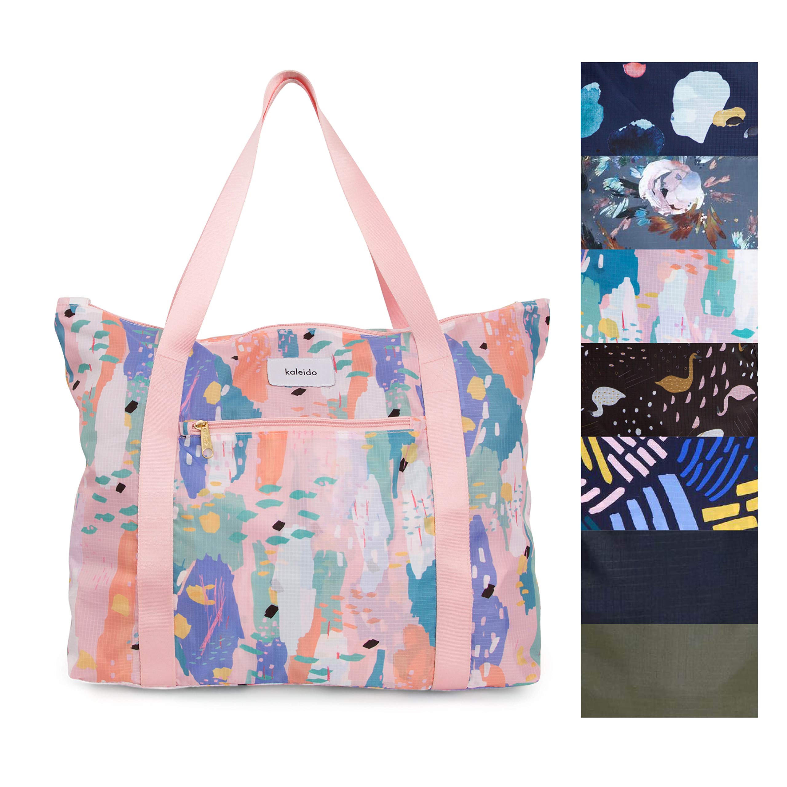 KALEIDOStylish Lightweight Packable Foldable Tote Bag Water Resistant, Convenient, Airport Friendly