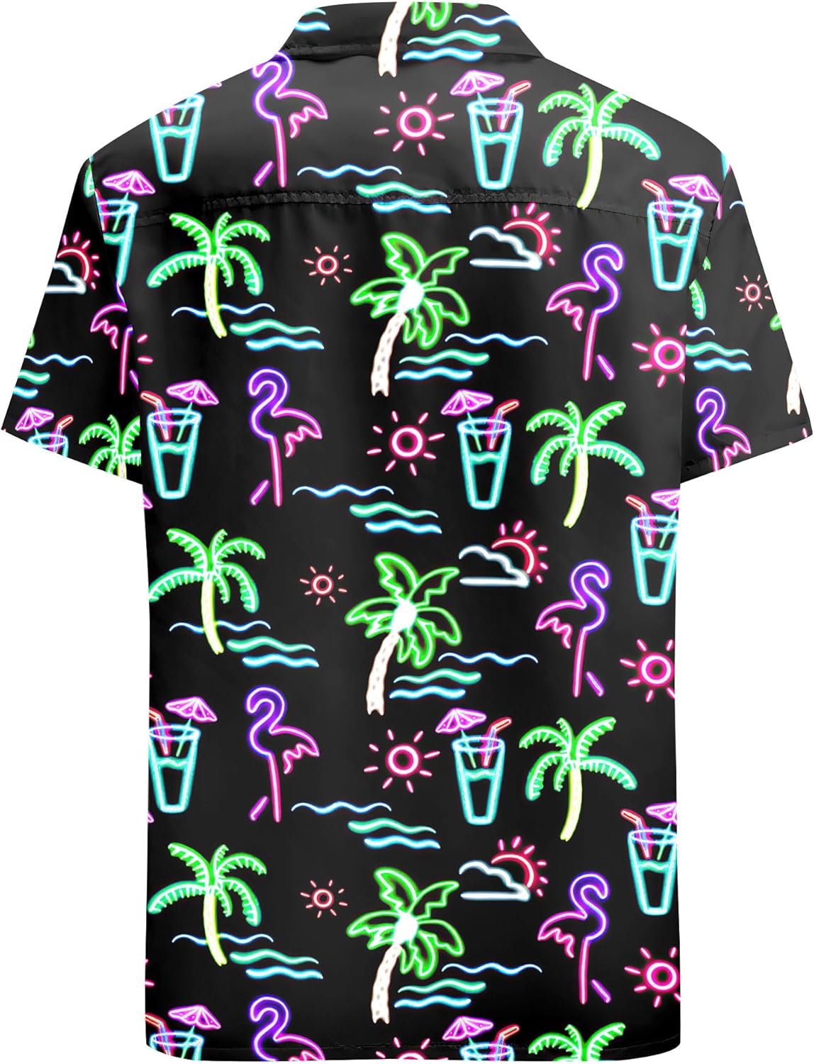 Neon Shirts for Men Button Up Shirts,Mens Neon Shirt Hawaiian Shirt for Men,Mens Beach Shirts Neon Clothes - Image 4