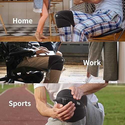 Miniatura 5 de Rodillera térmica para aliviar el dolor de artritis, terapia térmica de control de temperatura 3 para dolor en las articulaciones, hinchazón,