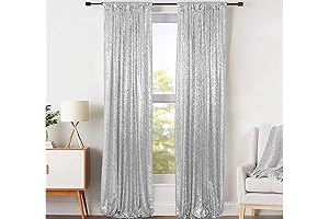 JYFLZQ Silver Sequin Backdrop Curtains: Shimmering Elegance for Memorable Occasions
