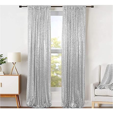 JYFLZQ Silver Sequin Backdrop Curtains: Shimmering Elegance for Memorable Occasions
