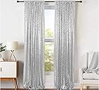 JYFLZQ Silver Sequin Backdrop Curtains 2ft x 8ft 2 Panel Glitter Photo Booth Backdrops Sparkly Photography Background Drapes for Parties Wedding Bridal Showers