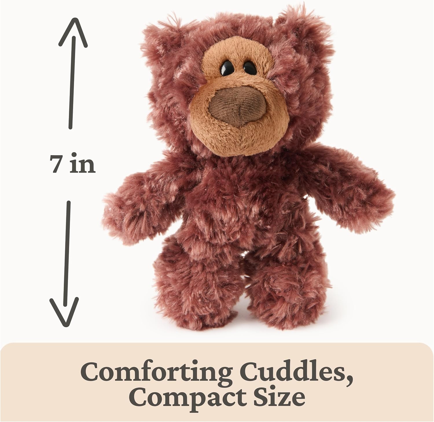 GUND Philbin Teddy Bear, Little Stuffed Animals, Classic Plush Toys for Ages 1 and Up, Chocolate Brown, 7”