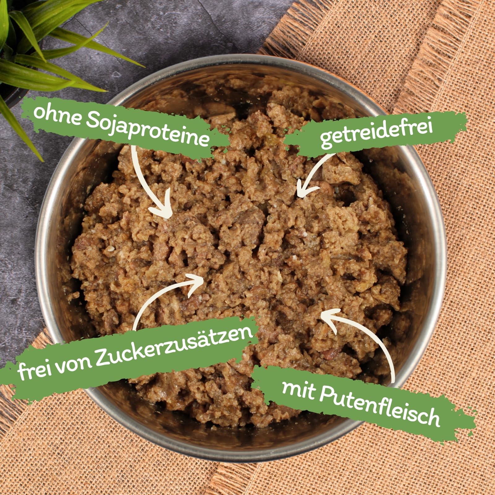 Lecker.Pet® 33 x 150 g Luna's pâté Fine Riche en Dinde, Aliment pour Chiens
