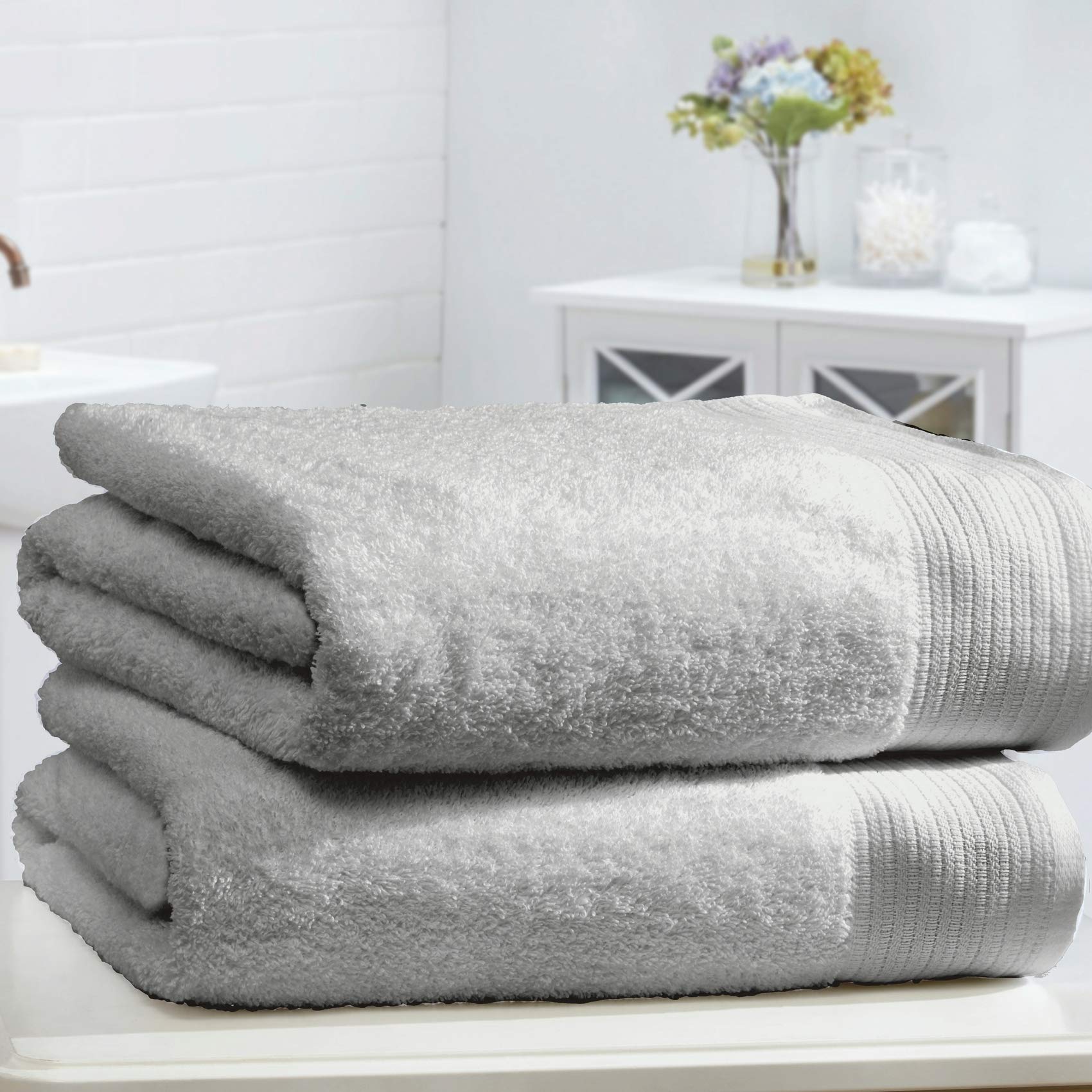 ARR ARR Egyptian Cotton Bath Sheet Bale Silver 2 Piece 600gsm