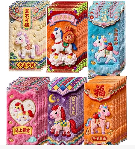 Chinese New Year Red Envelopes, Lunar New Year Envelopes Decorations 2026 Gifts 