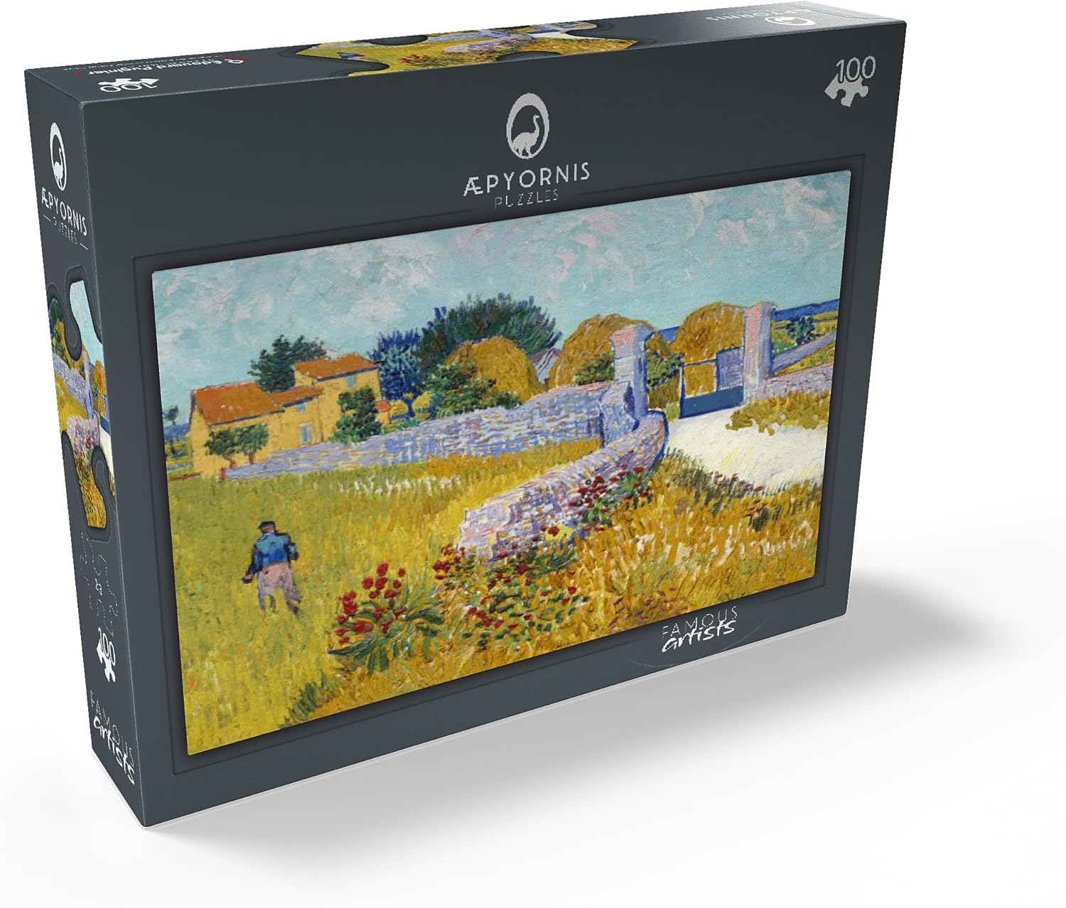 MyPuzzle Farmhouse in Provence 1888 By Vincent Van Gogh - Premium 100 Piece Jigsaw Puzzle for Adults