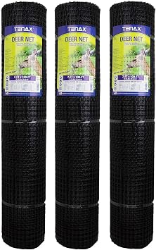 Tenax Deer Net - Heavy Duty Plastic Netting, 7 ft x 100 ft, Pack of 3