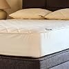 Woolroom Double Organic Washable Mattress Protector 135x190cm, 45cm Deep Fitted 100% Certified Organic Luxurious Mattress Pad - Breathable Hypoallergenic Superior Moisture Management Dust Mite Proof