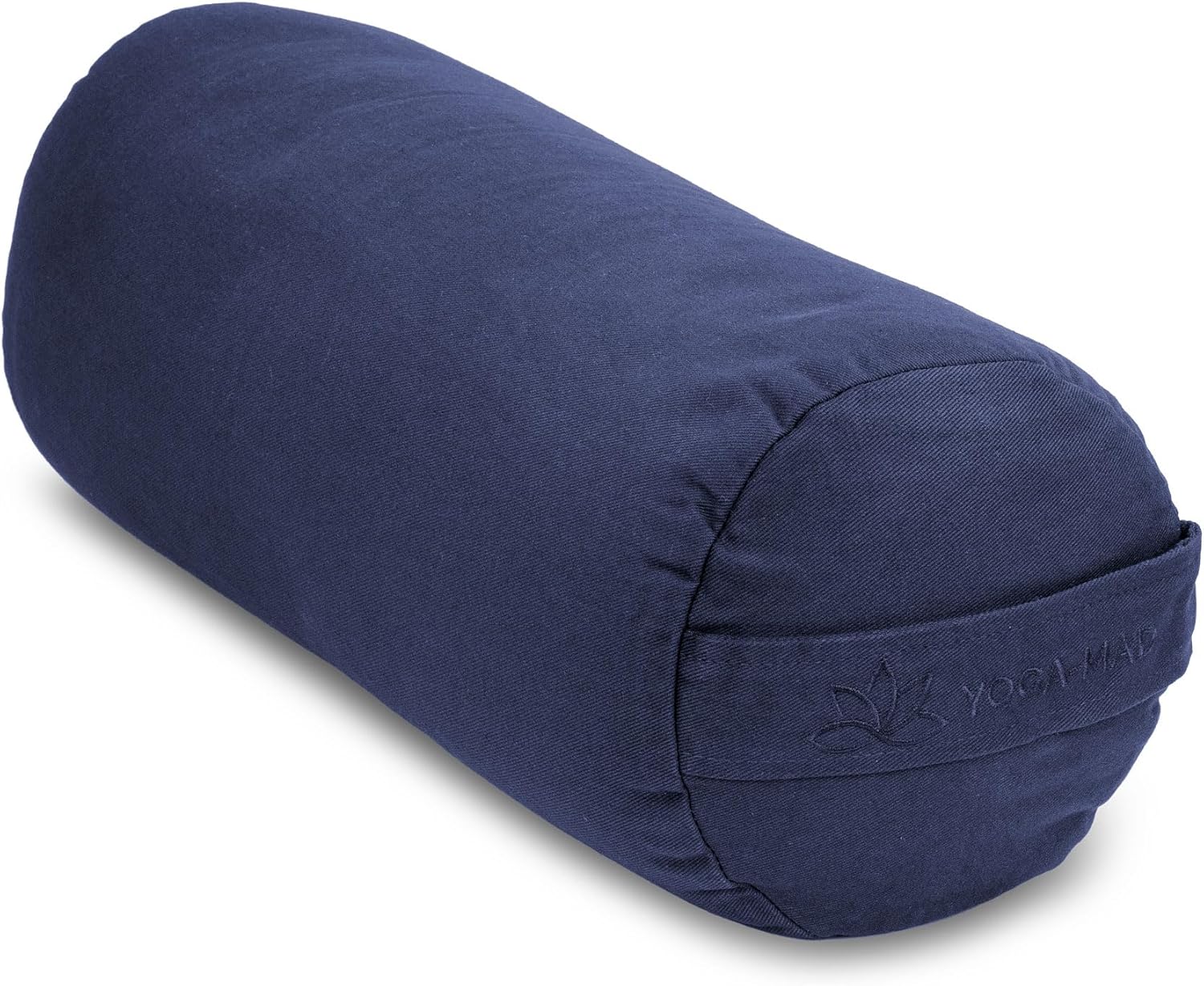 Yoga-Mad Yoga Bolster, Eco Friendly Buckwheat Bolster, 61cm x 23cm, Removable Washable Cover, Ideal for Yoga, Meditation and General Support