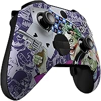 Vista 6 de eXtremeRate Clown Cards - Cubierta de placa frontal de repuesto para Xbox One Elite Controller Series 2 (modelo 1797), carcasa frontal suave al