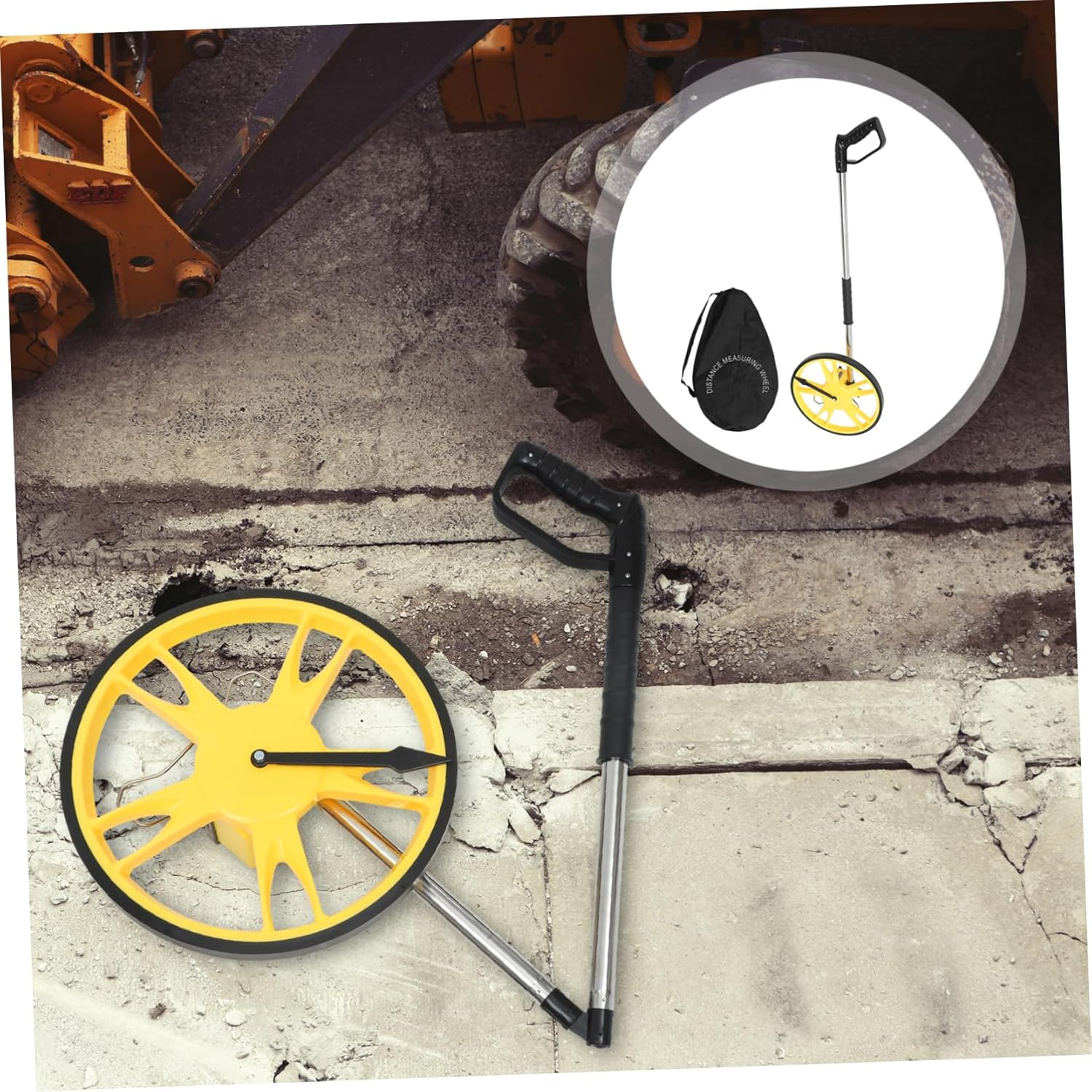 Measuring Wheel Portable Mechanical Distance Measure Tool for Accurate Measurements Construction Landscaping and Surveying Ergonomic