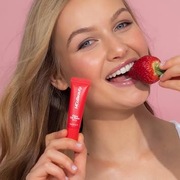 MCoBeauty - Glow Lip Cream - Nutritional Tint for Sweet Feeling - Vegan, Cruelty Free Cosmetics - Berry - Lip Balm & Moisturizer, Stocking Stuffer for Teen Girls