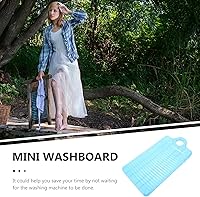 Vista 8 de DOITOOL Mini tabla de lavado de plástico, tabla de lavar a mano para lavar ropa, pequeña tabla de lavado para niños, camisas limpias, color lima