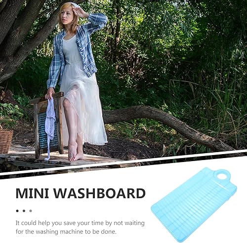 Miniatura 8 de DOITOOL Mini tabla de lavado de plástico, tabla de lavar a mano para lavar ropa, pequeña tabla de lavado para niños, camisas limpias, color lima