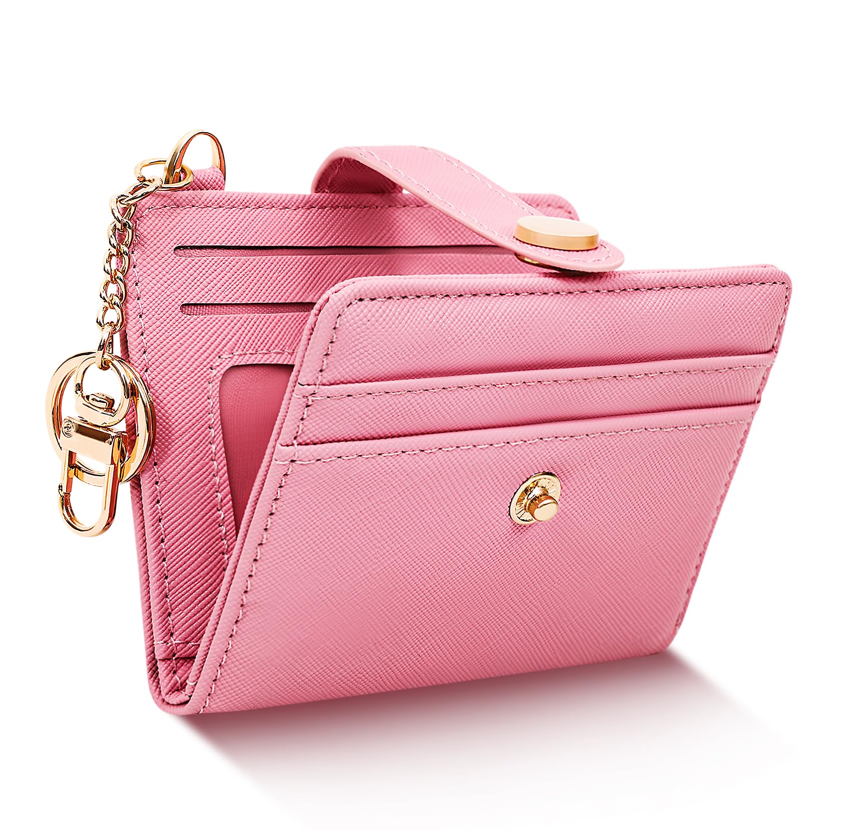 Silensu Small Womens Wallet, RFID Blocking Credit Card Holder Slim Bifold Purse with Zipper Coin Pocket, Keychain, ID Window