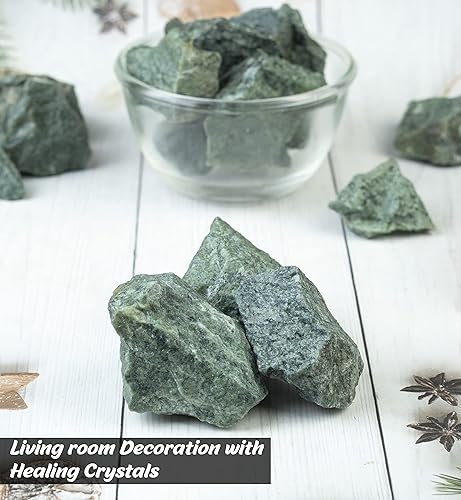 Miniatura 5 de Piedras y cristales en bruto de jade afgano, piedras preciosas crudas de más de 1,000 quilates para equilibrar chakras, rocas de cristal curativo