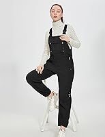 Vista 3 de Overol de forro polar cálido para mujer, overol de invierno mullido, con correa ajustable, sin mangas, pantalones esponjosos con bolsillos