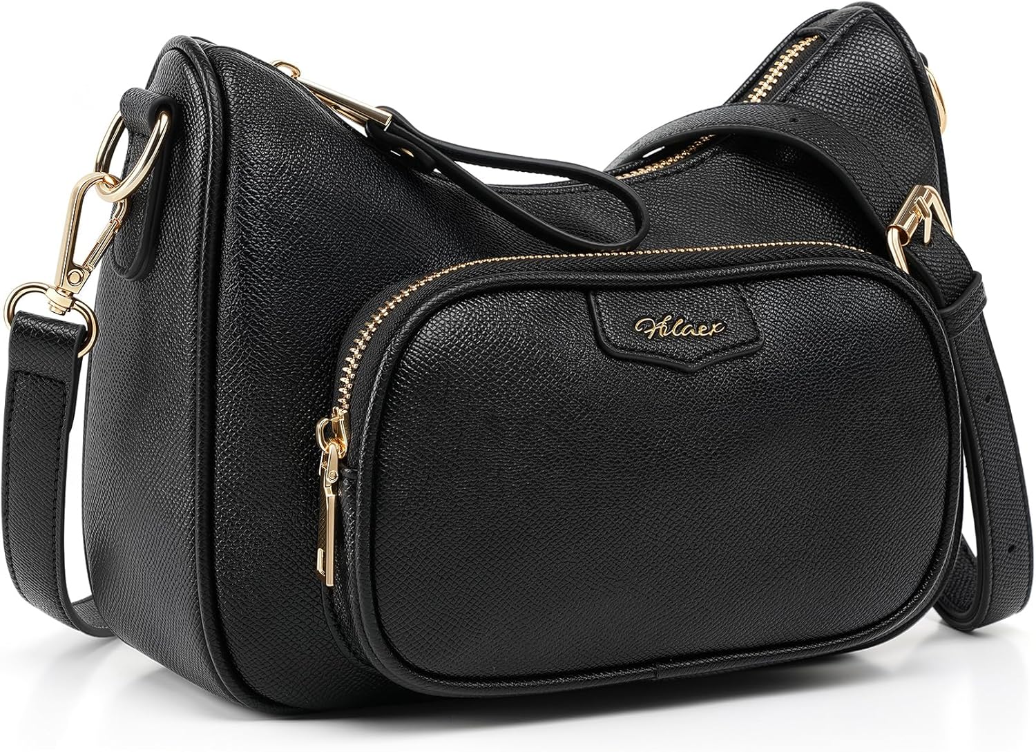 Cross Body Body Bag for Women Leather Small Handbag with Zipper Summer Purse with Compartments