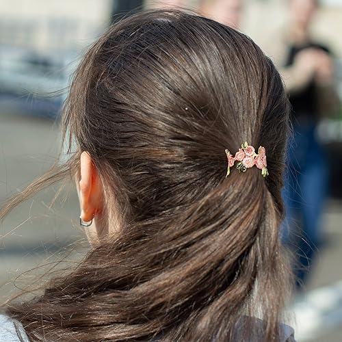 Miniatura 6 de OIIKI Cinta de encaje de 5 yardas, tela de encaje de boda, poliéster bordado rosa para apliques de boda, costura artesanal