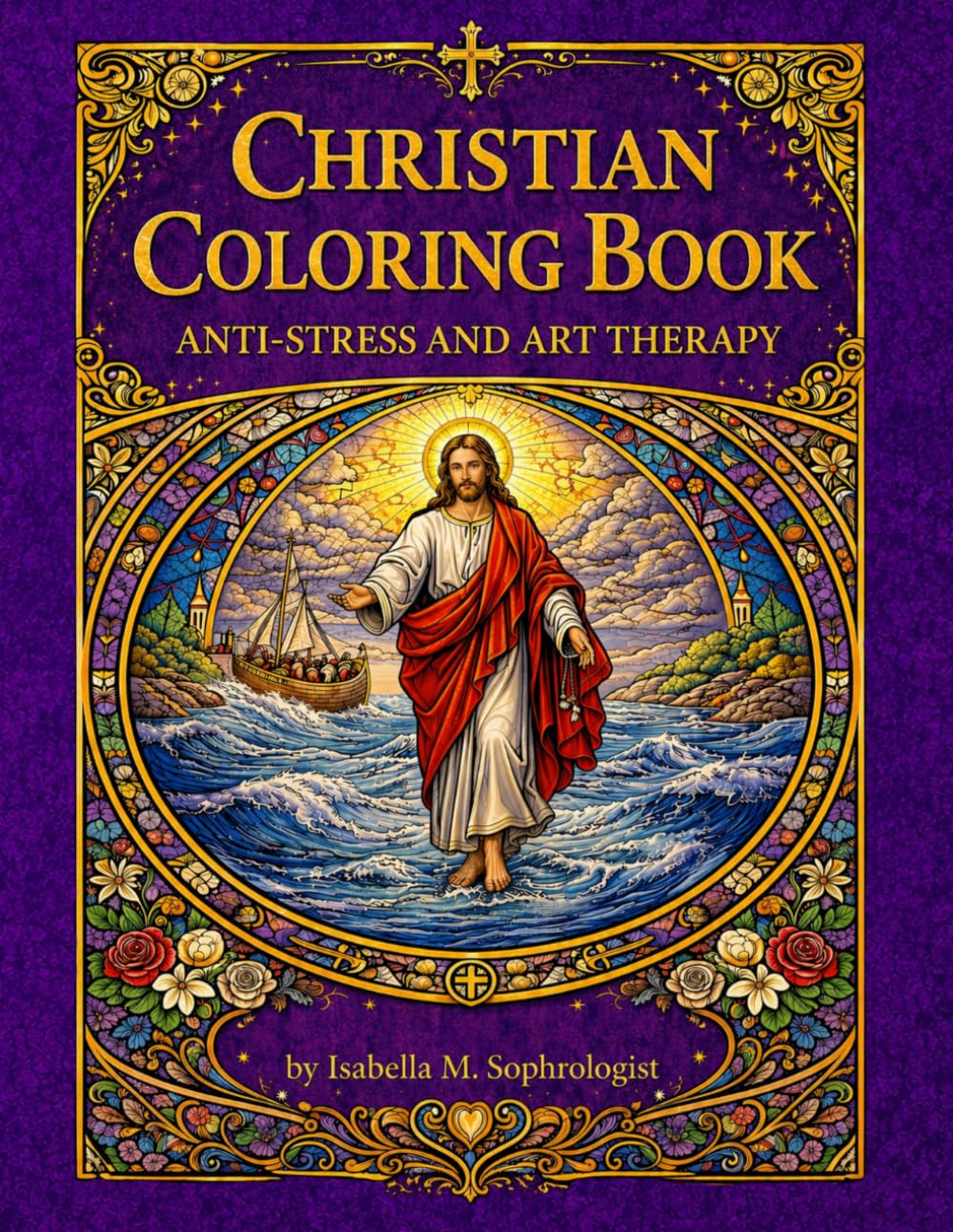 Christian Coloring Book: anti-stress and art-therapy / Meditate with holy verses, psalms, biblical passages, and Christian saints.