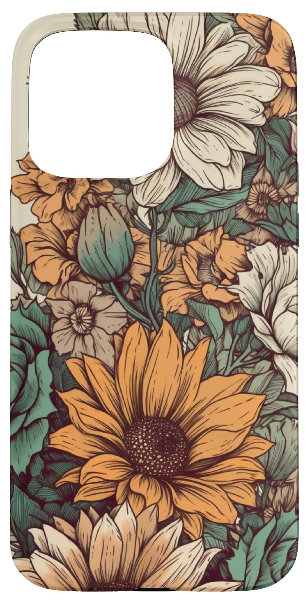 iPhone 15 Pro Max Western Boho Leopard Sunflowers Cactus Rodeo Cowgirl Girl Case