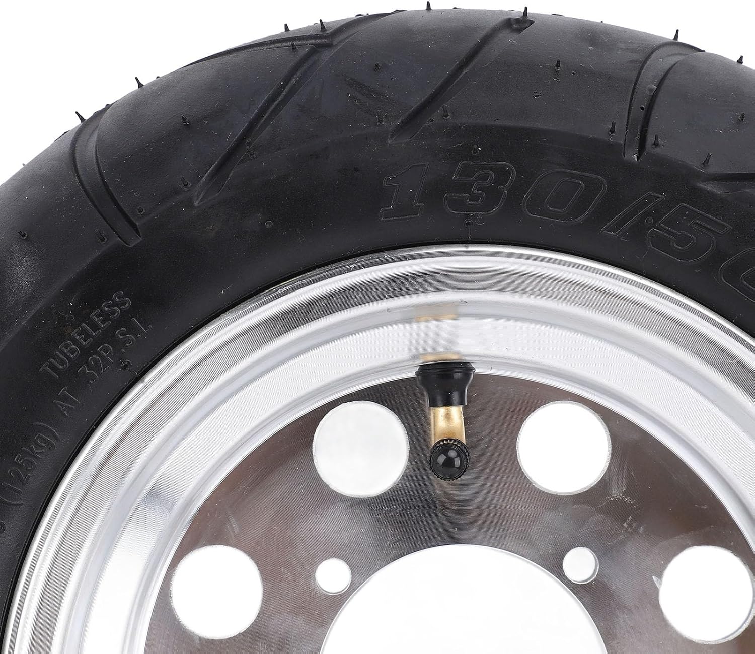 Tbest 130 50 8 Rear Tire Puncture Tubeless Vacuum Tyre with Hub for Monkey Bike Z50R Electric Scooter Inch Wheels Aluminum Alloy Rubber Brass