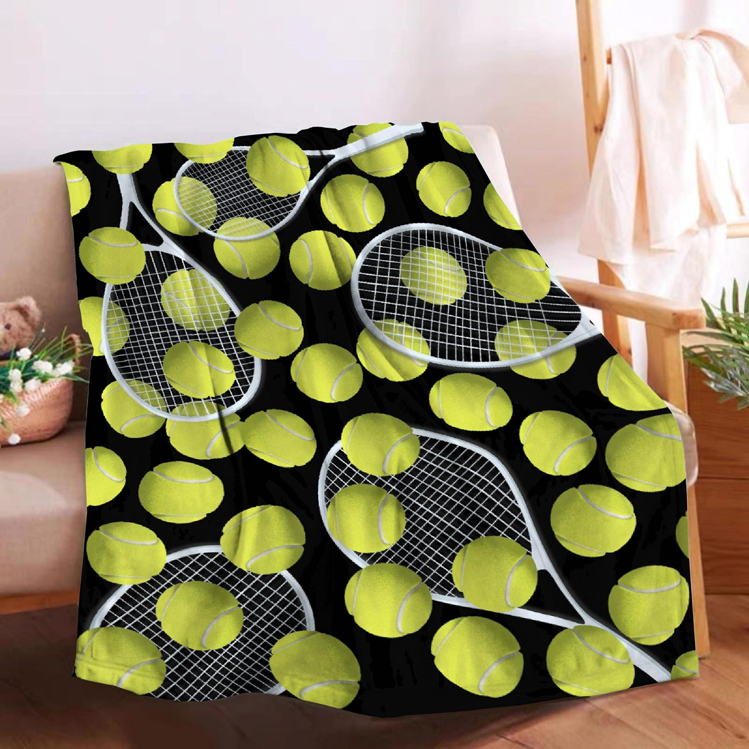 InnoBeta Tennis Gifts for Tennis Lovers, Tennis Themed Throw Blanket for Men and