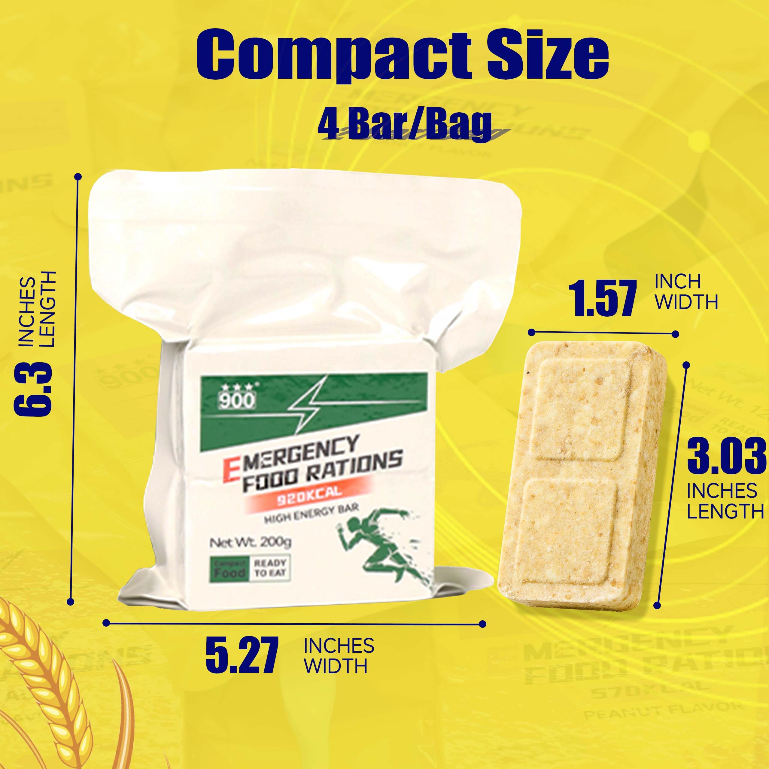 Suministro de alimentos de emergencia - Sabor original Hardtack, barras de alimentos de supervivencia para 4 días, suministros de emergencia, paquete de hojalata, larga vida útil