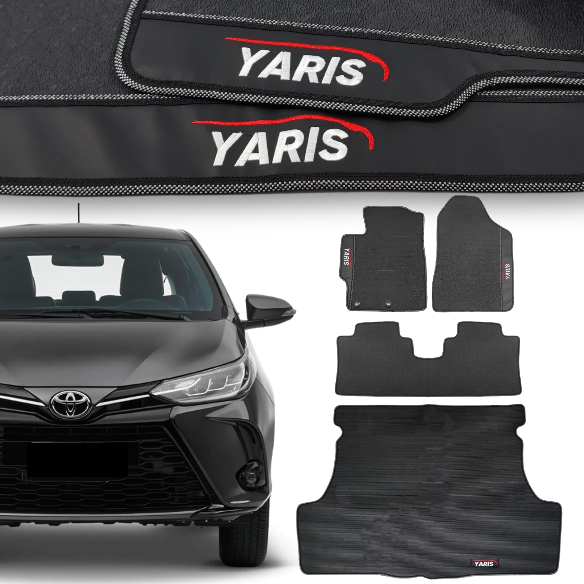 Kit Tapete Automotivo Imperméavel Yaris Sedan 2018 2019 2020 2021 2022 2023 2024 2025 XL