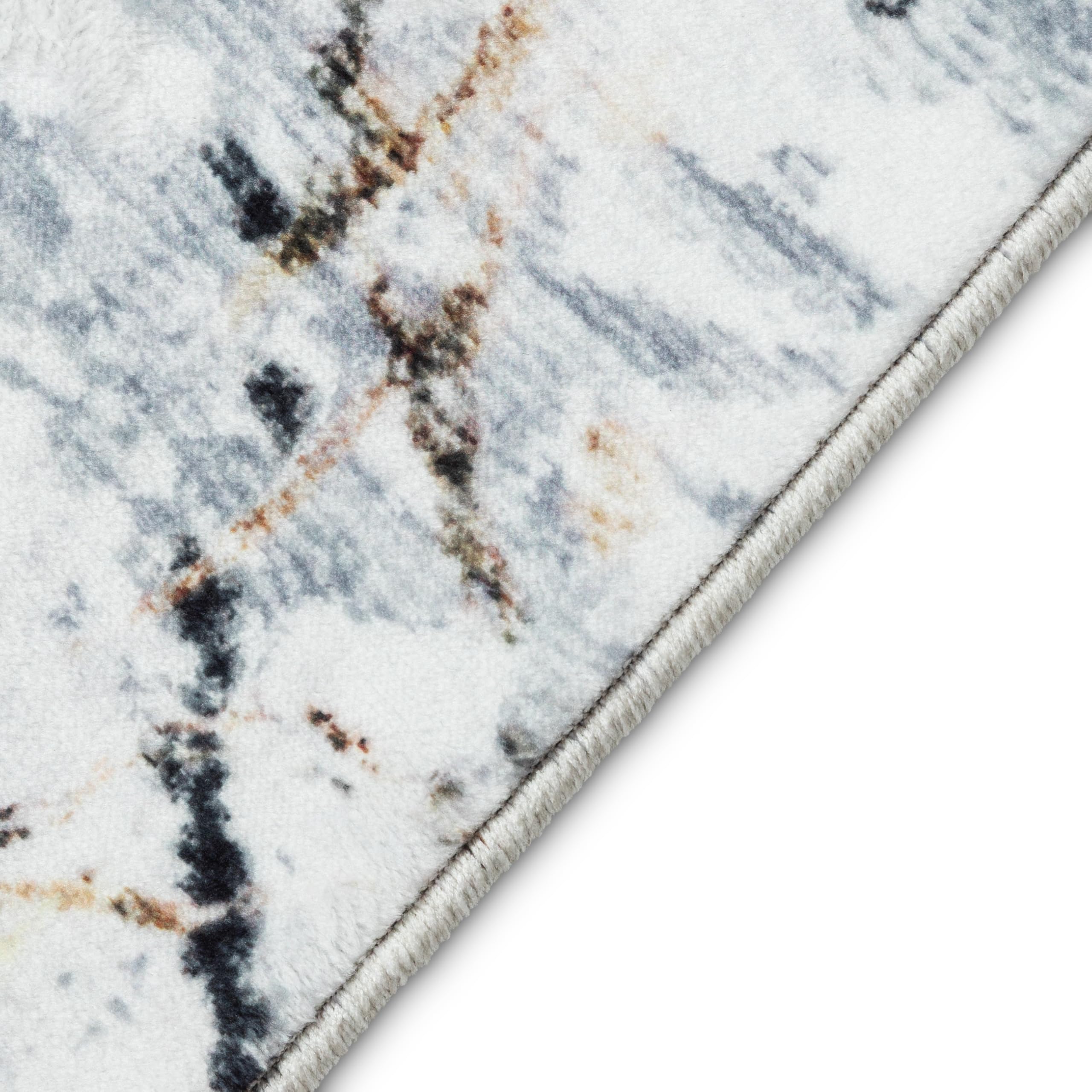 TAPISO Venezia Tappeto Soggiorno Pelo Corto Stampato Facile da Pulire Grigio Nero Effetto Marmo Moderno Antiscivolo - Tappeto per Camera da Letto Sala da Pranzo Corridoio Oeko-Tex 140 x 200 cm
