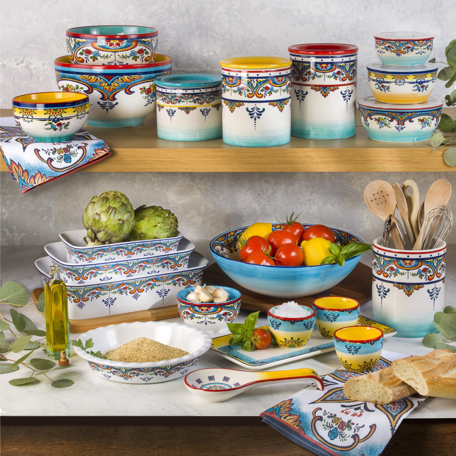 英国製   BOKHARA  ボウル & ソーサー 3セット Amazon.com: Euro Ceramica Zanzibar Collection Vibrant Ceramic