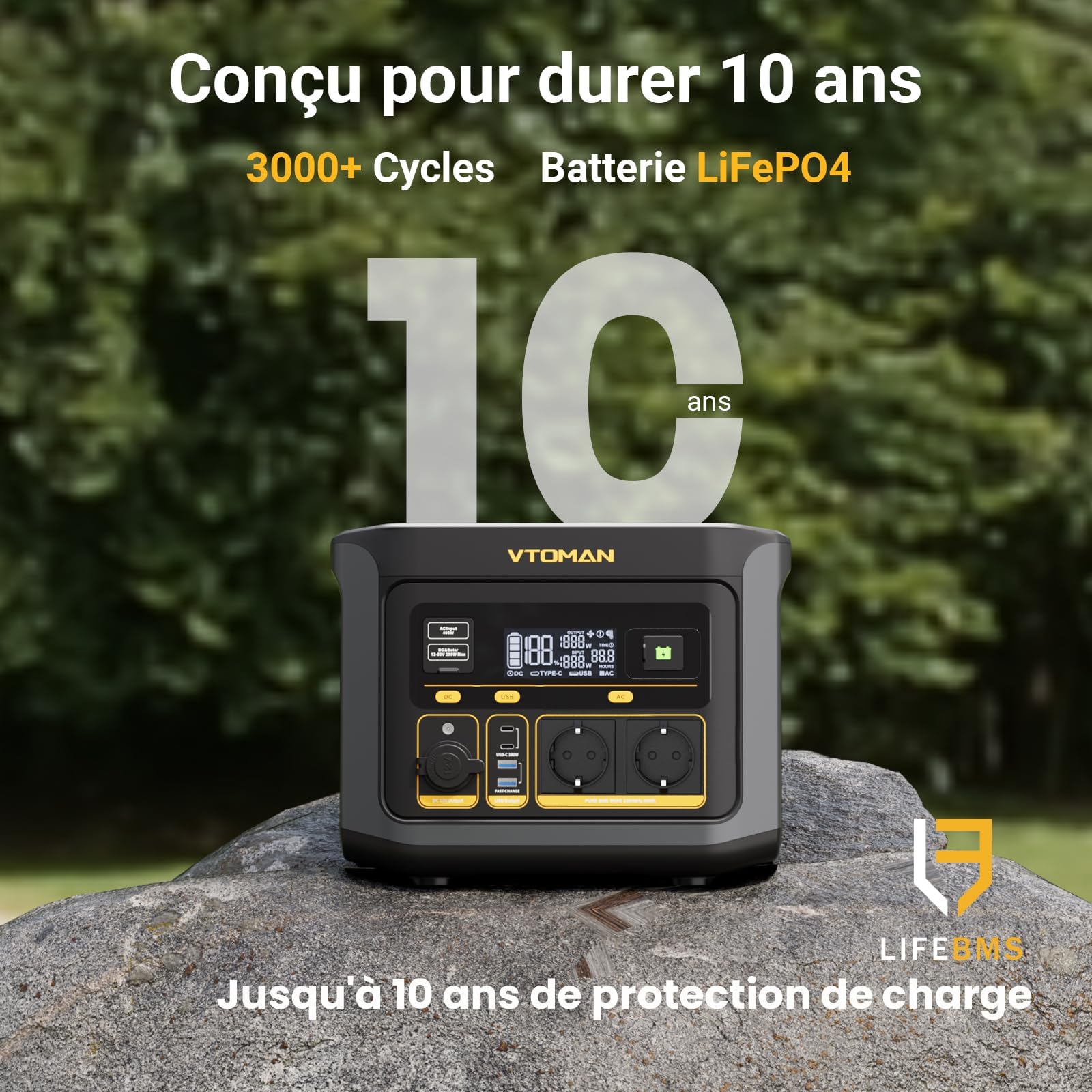 VTOMAN FlashSpeed 600 499Wh Générateur Électrique Portable, Charge Rapide