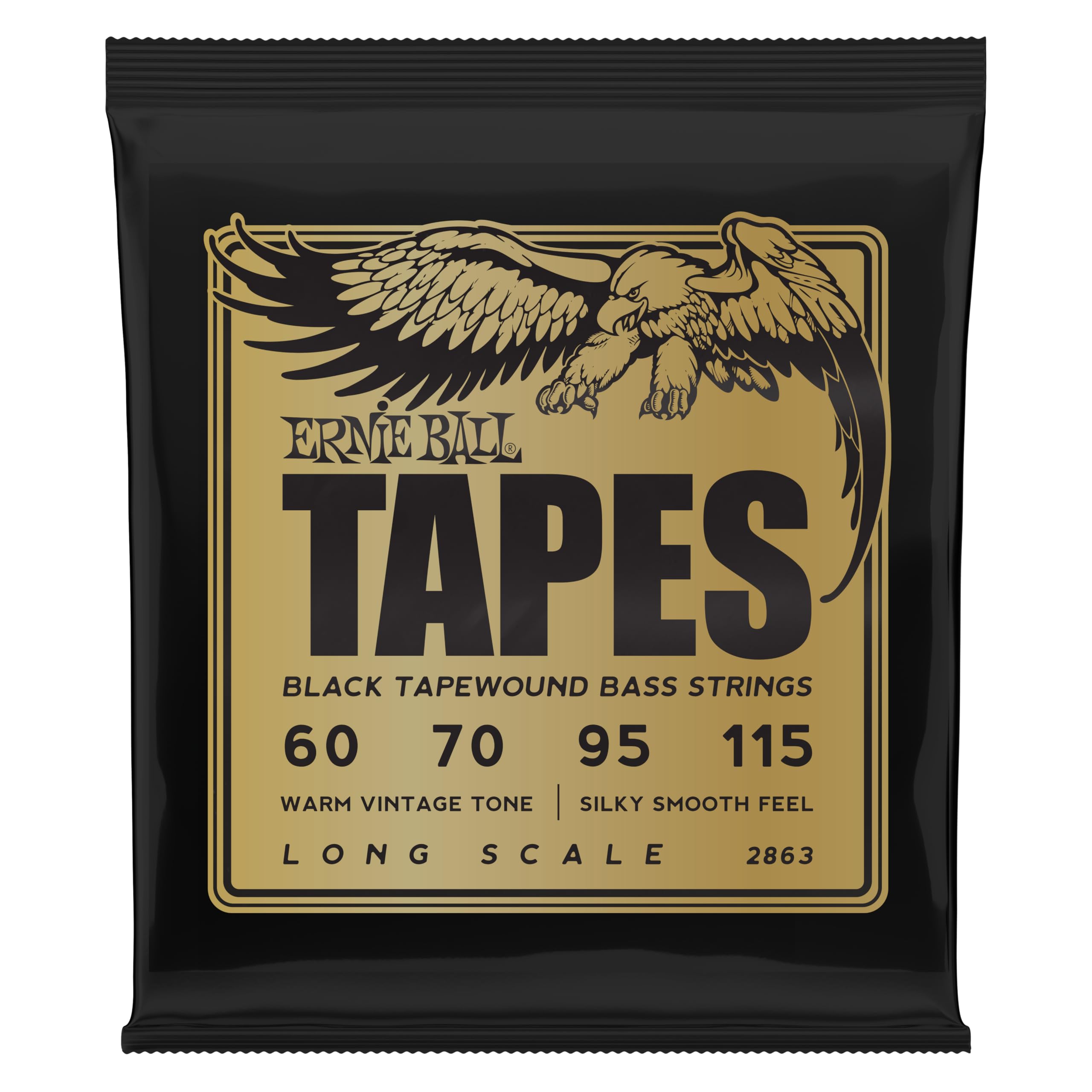 Ernie Ball Corde per basso elettrico Bass Tapes Tapewound Long Scale, calibro 60-115