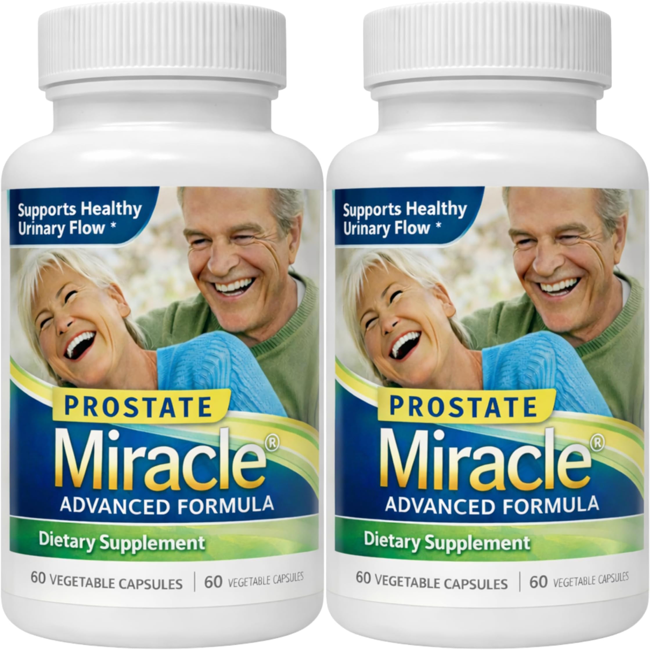 Prostate Miracle Advanced Formula – Beta Sitosterol Prostate Supplement for Men – Pine-Derived Phytosterols (Non-GMO) – Supports Healthy Urinary Flow – 2 Pack