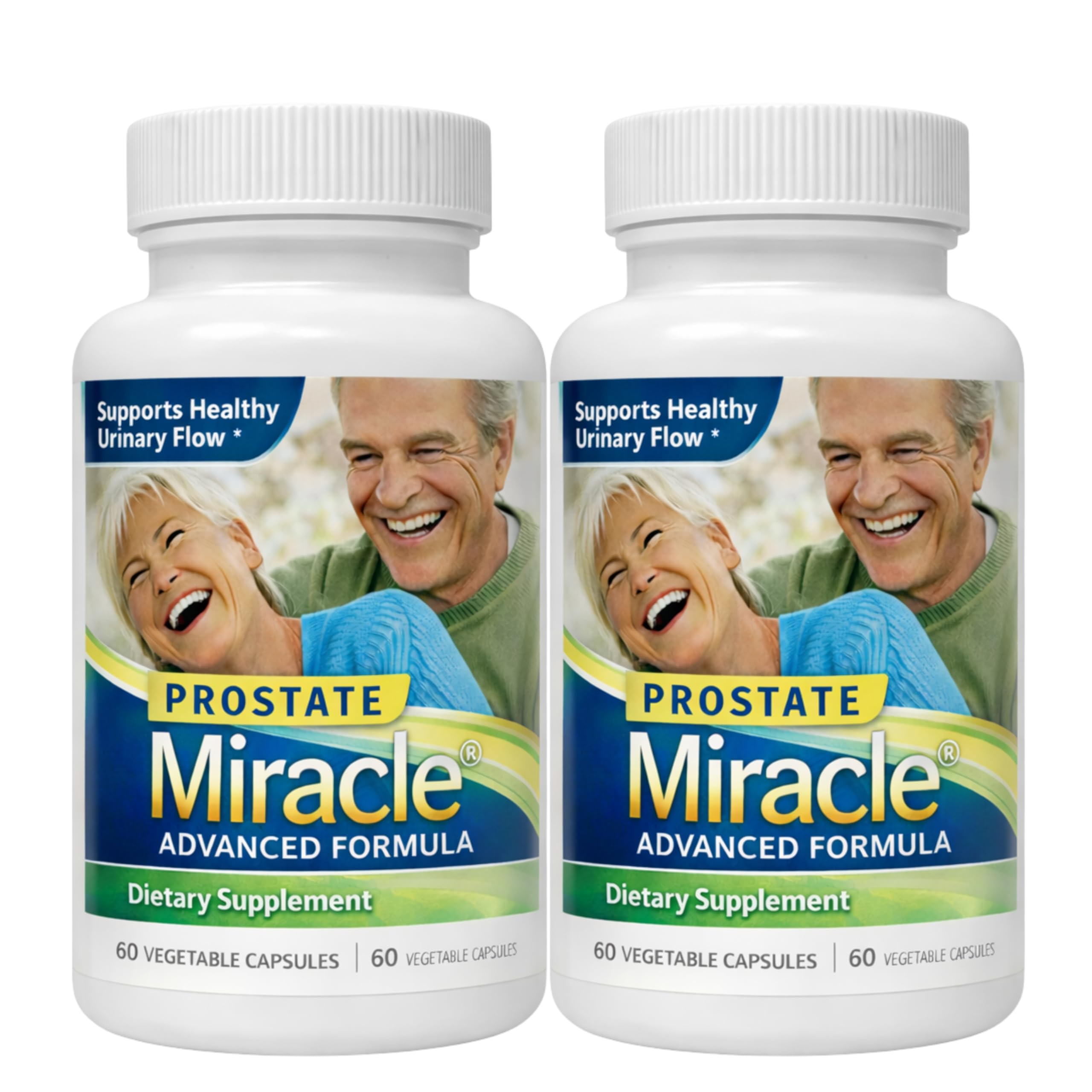 Prostate Miracle Advanced Formula – Beta Sitosterol Prostate Supplement for Men – Pine-Derived Phytosterols (Non-GMO) – Supports Healthy Urinary Flow – 2 Pack
