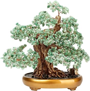 Feng Shui Money Tree Large Crystal Quartz Lucky Tree Gem Tree for Office Home Feng Shui Decoration for Wealth/Fortune and Luck Aventurine