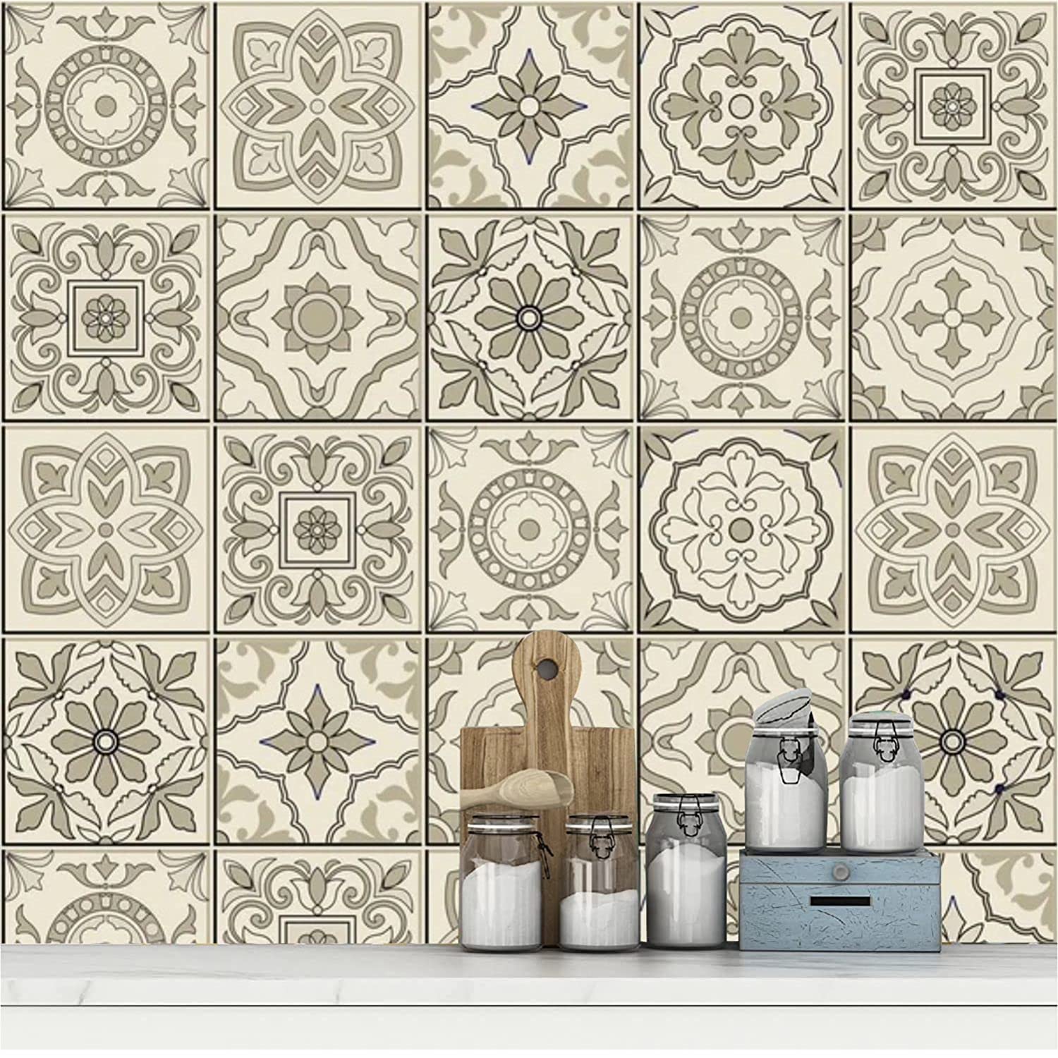 Morrocon Spanish Tile Decals - Peel & Stick -12 Morrocon Spanish Tile Decals - Peel & Stick -12