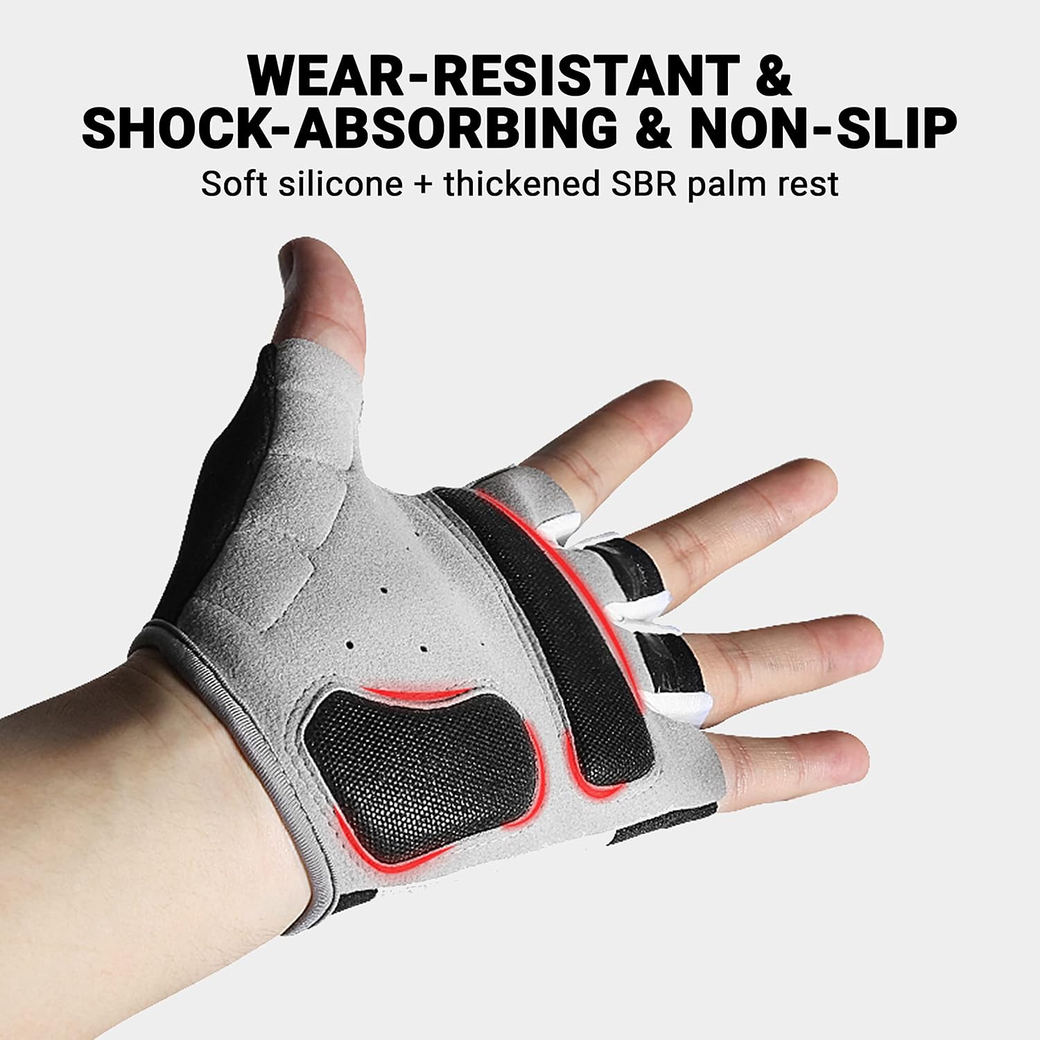 Himiway Bike Gloves for Men Women Cycling Gloves Mountain Bike Gloves Breathable Bicycle Gloves Nice Fit, Half Finger with Anti-Slip Shock-Absorbing Pads Biking Gloves for Cycling Sports