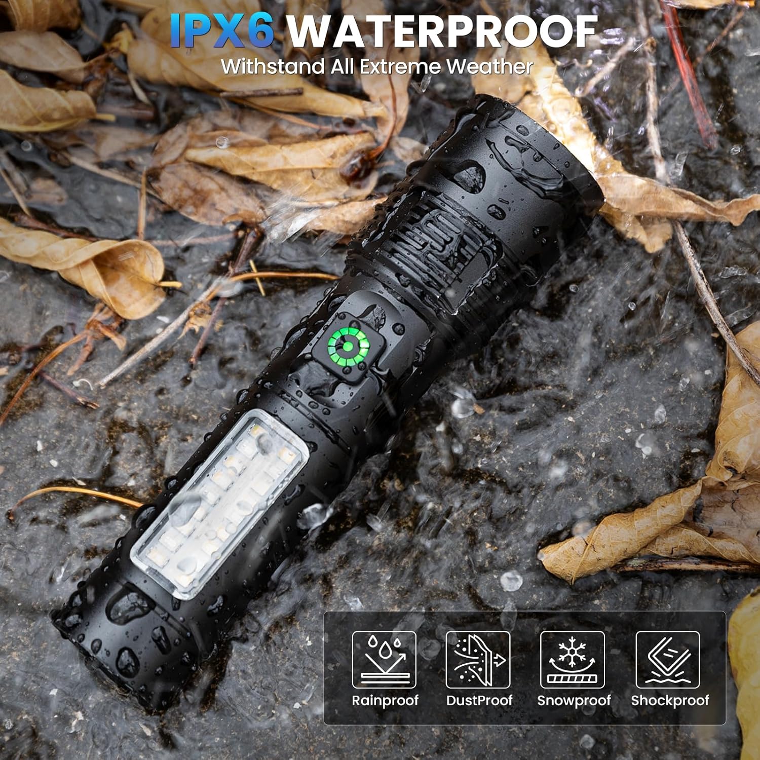 NiaoChao Rechargeable LED Flashlights High Lumens, 99000 Lumens Super Bright Flashlight with 6 Modes, Waterproof Powerful Flash Light Multifunctional Flashlights for Home Camping Hiking(3 Pack)