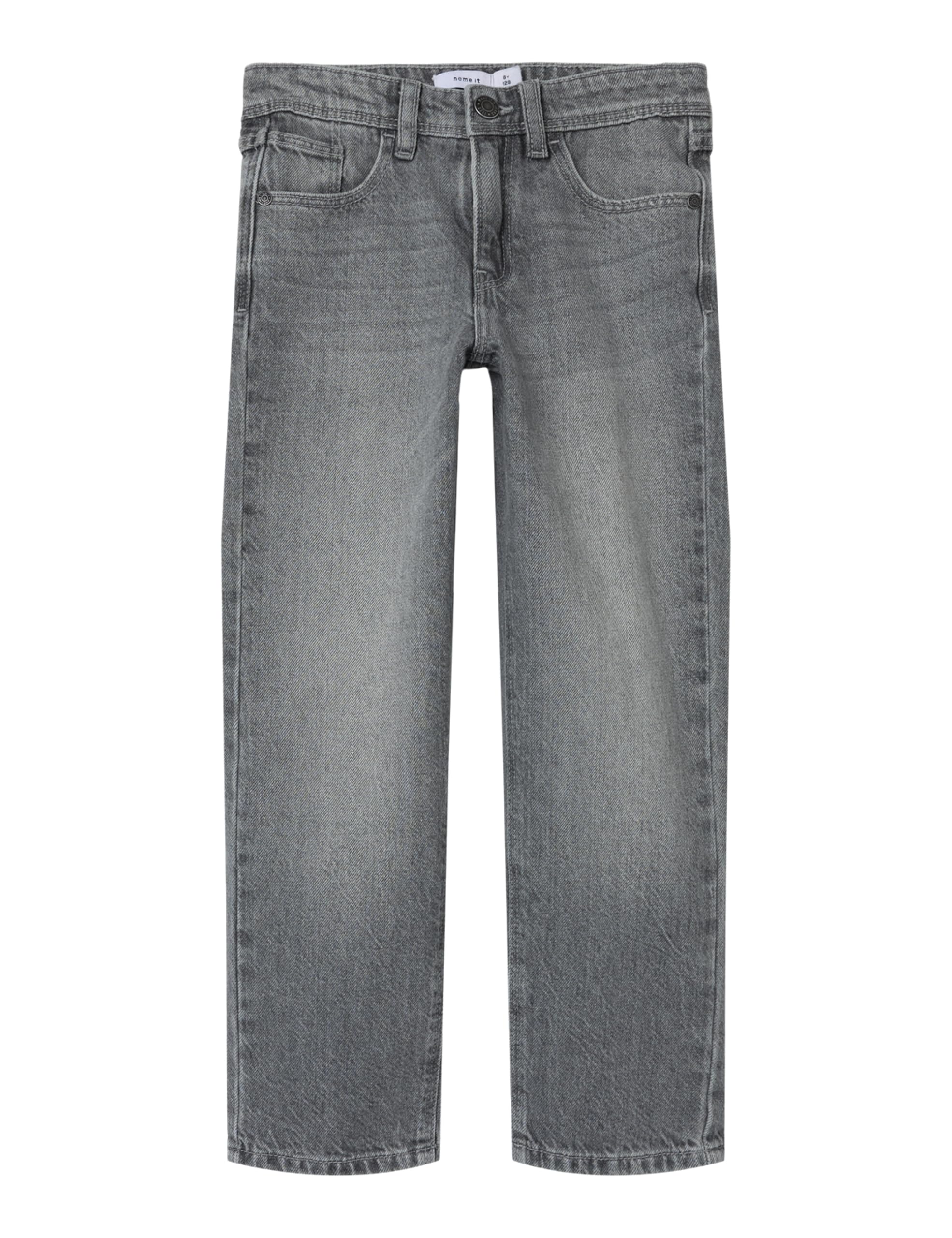 Name IT Jean pour garçon, Coupe Droite, Gris Clair Denim, 164