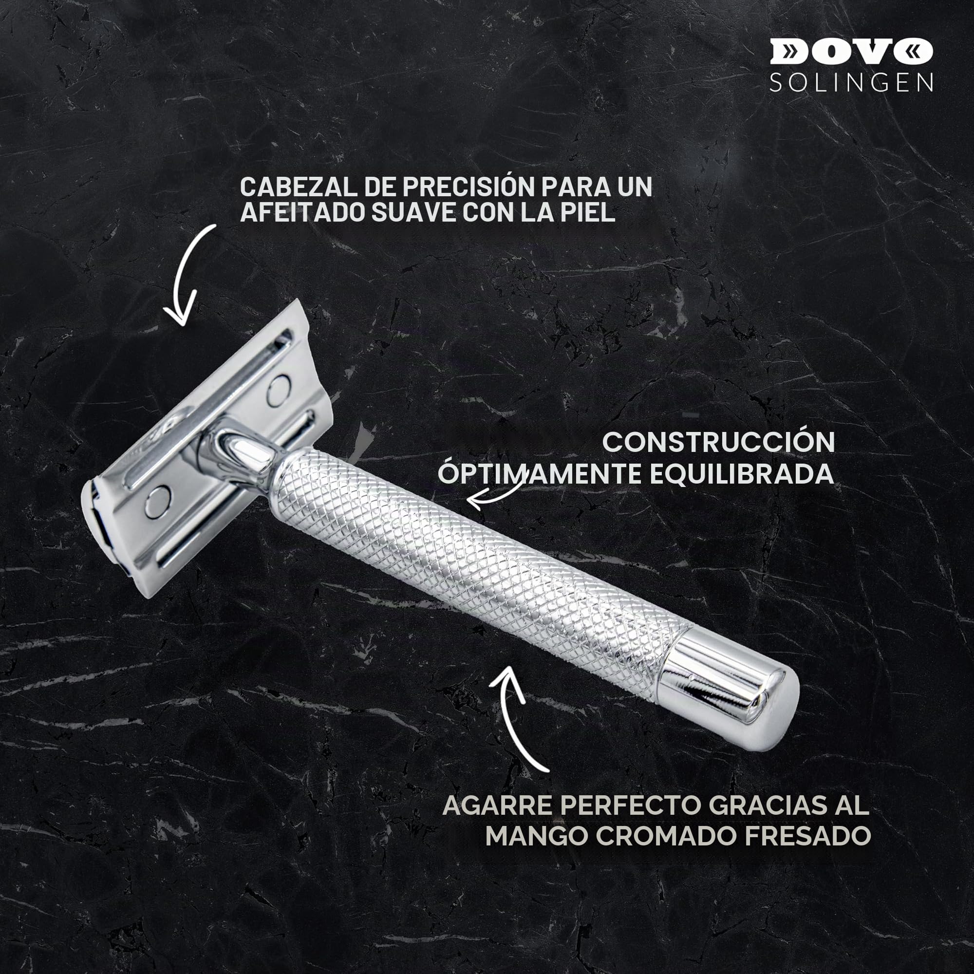 DOVO Dovo Solingen Primo I - Maquinilla de afeitar para hombre con doble hoja