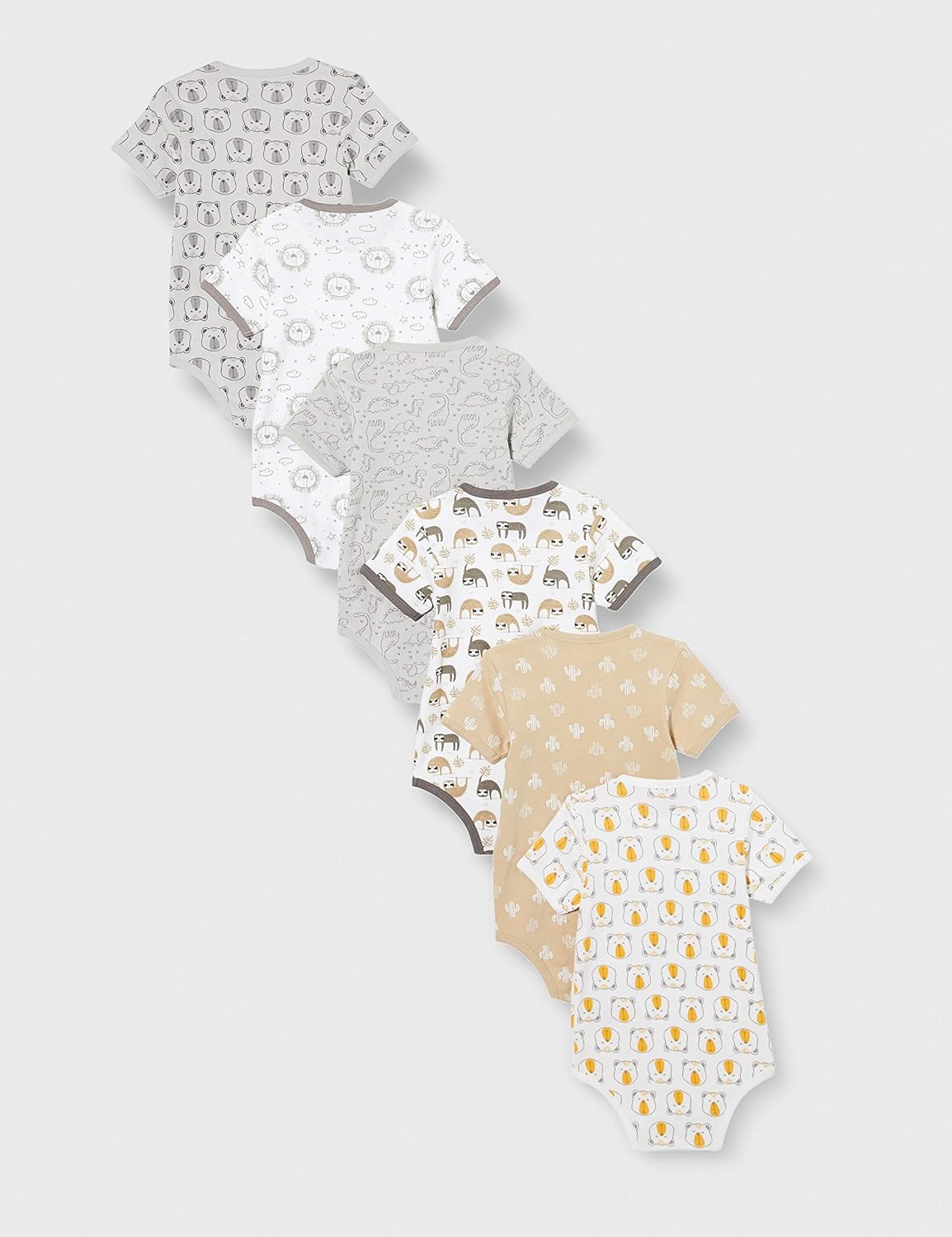 Care Baby Body Kurzarm, 6er Pack Humus (210), 50 4 81Sl7SOOGwL. AC SL1500