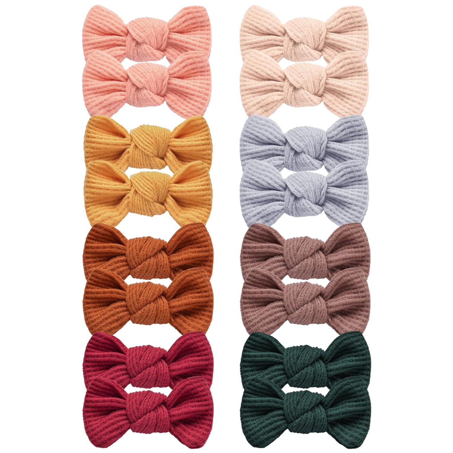 Pack of 16, Baby Girls Hair Clips Set, Bows Barrettes Fully