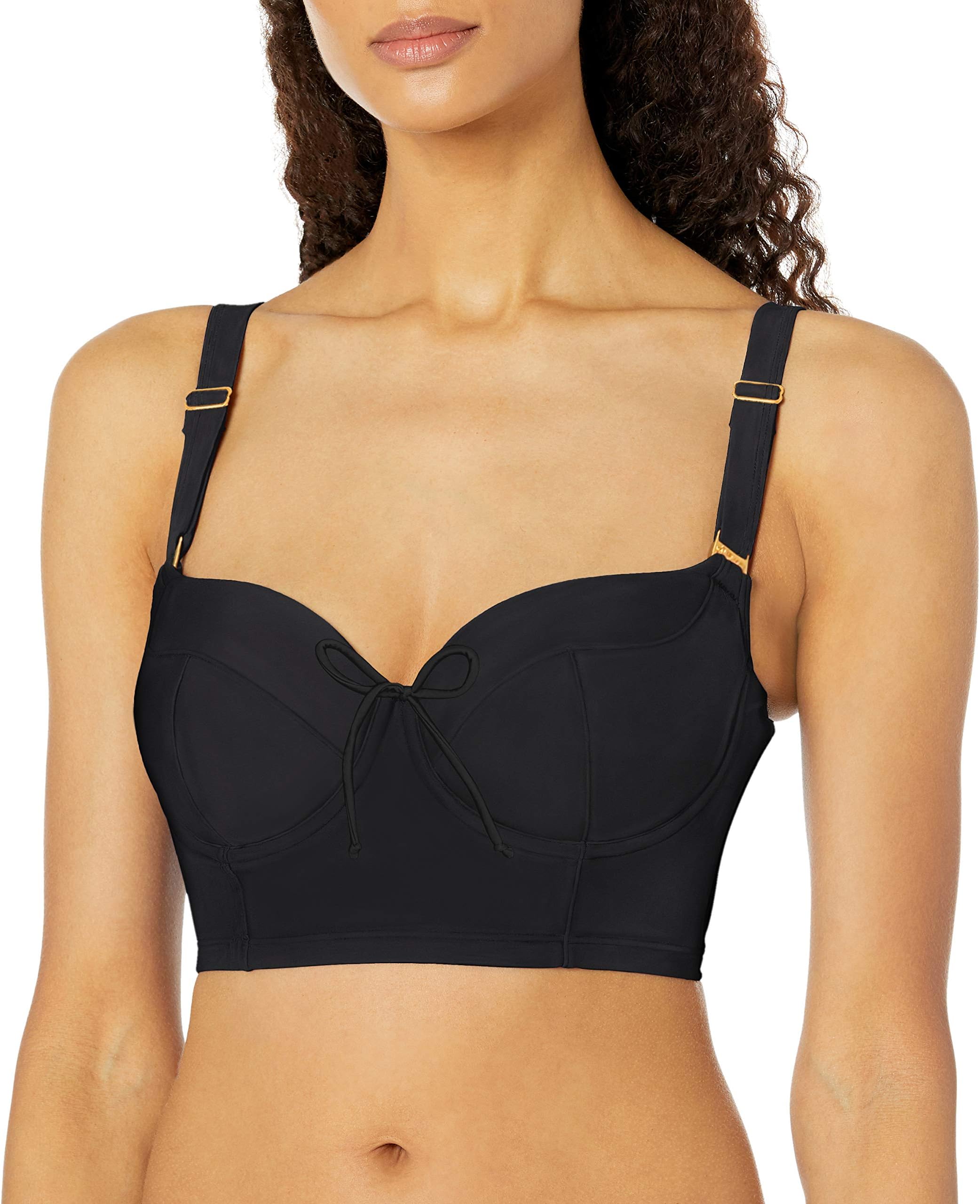 Women's Plus-Size Full-Busted Supportive Underwire Swimsuit Bikini Top