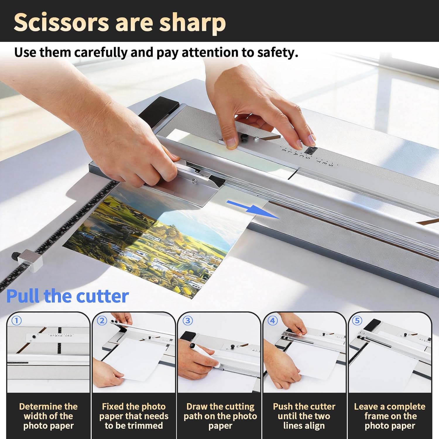 WTFOVOV 32in Mat Cutter for Framing, High Precision Mat Board Cutting System for Picture Frames, Artwork, Photography and Design, Ideal for Home DIY Users Creating Clean, Professional Bevel Cuts