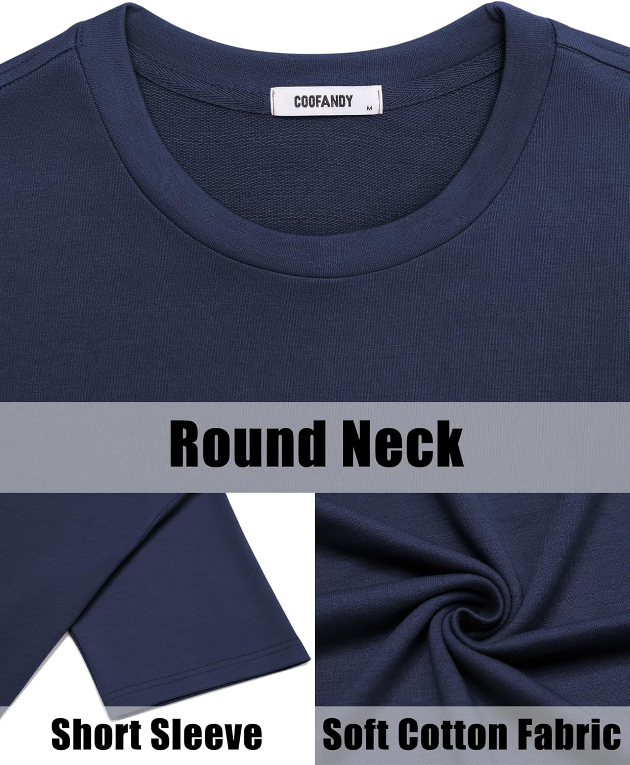 COOFANDY Men's Shirt and Shorts Set 2 Piece Fashion Summer Tracksuits Cotton Oversized T-Shirts Cargo Shorts Outfits - Image 5