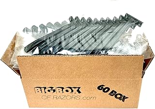 60 Box of Bullet Blades Black Razor Blades Disposable Stainless Steel Hospitality Quality Shavers High End Twin Blade Razors for Men and Women